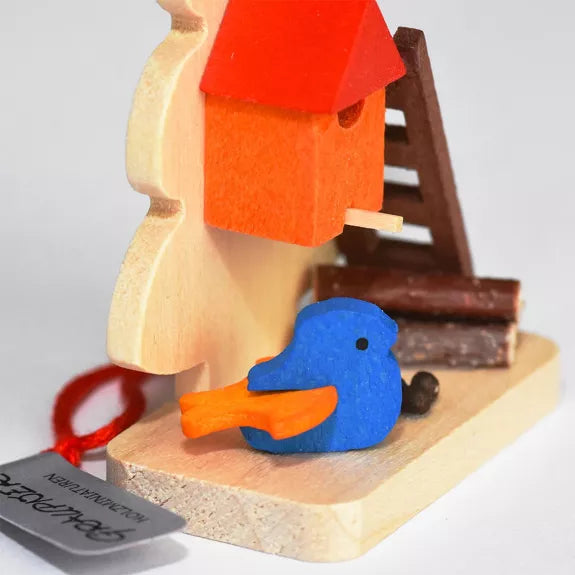 Adorno Navidad "Casita de pájaro"