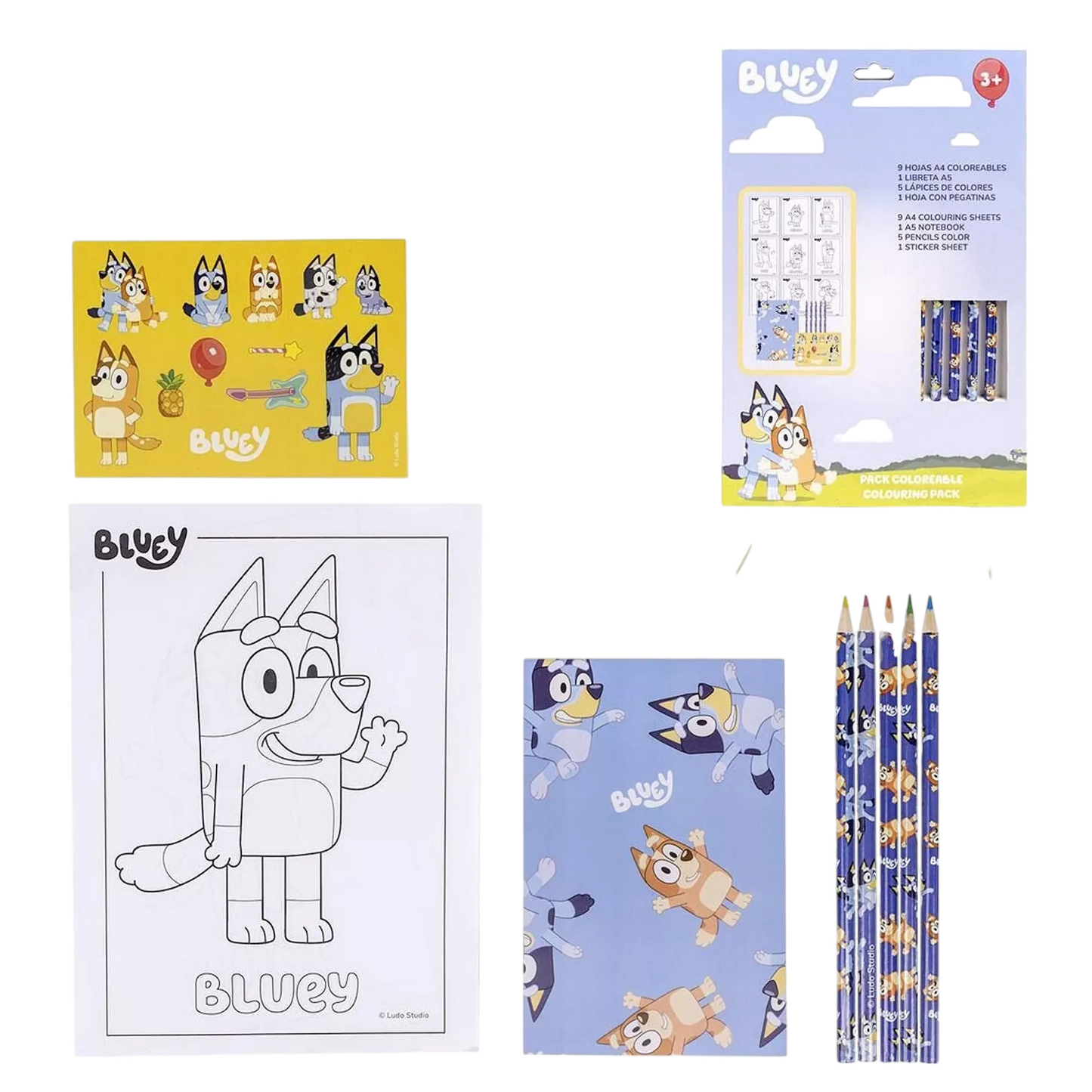 Set de papelería Bluey