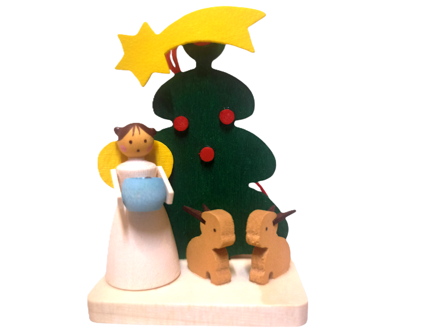 Adorno Navidad "Ángel con conejitos"