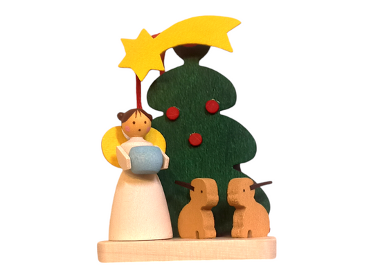 Adorno Navidad "Ángel con conejitos"