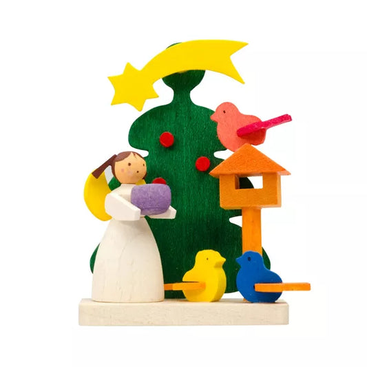 Adorno Navidad "Ángel con pajaritos"